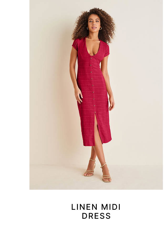 Linen Midi Dress