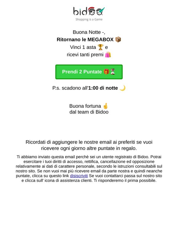 Prendi 2 🎁 e vinci le Megabox 📦