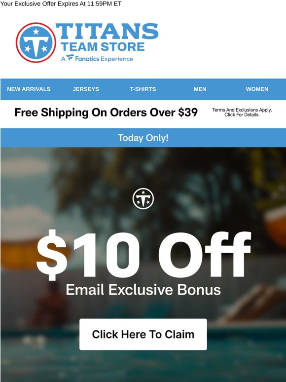 Email Exclusive Offer! $10 Off Today Only!