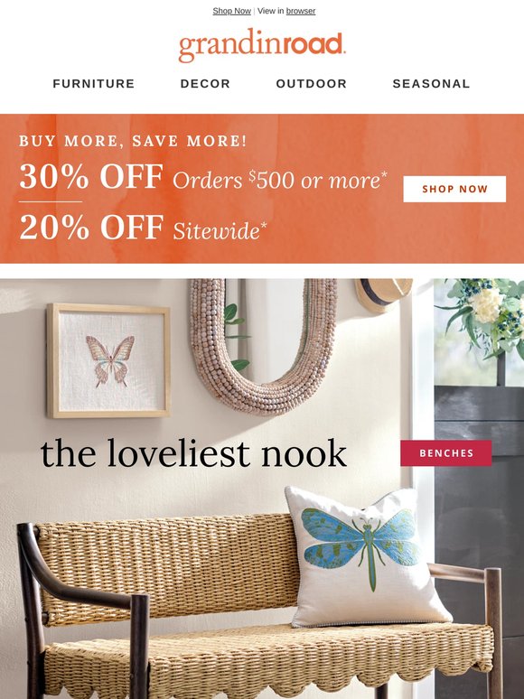 Spend $500 or More & Take 30% Off!