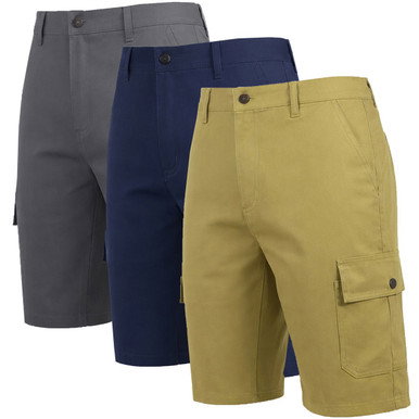 Men's Cotton Flex Stretch Cargo Shorts (3-Pack)Product Image