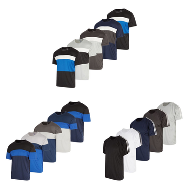 Men's Active Athletic Performance T-Shirt (5-Pack)