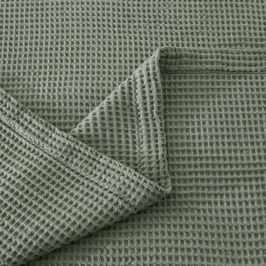 Patina Vie Maison 100% Cotton All-Season Waffle Weave Knit Blanket