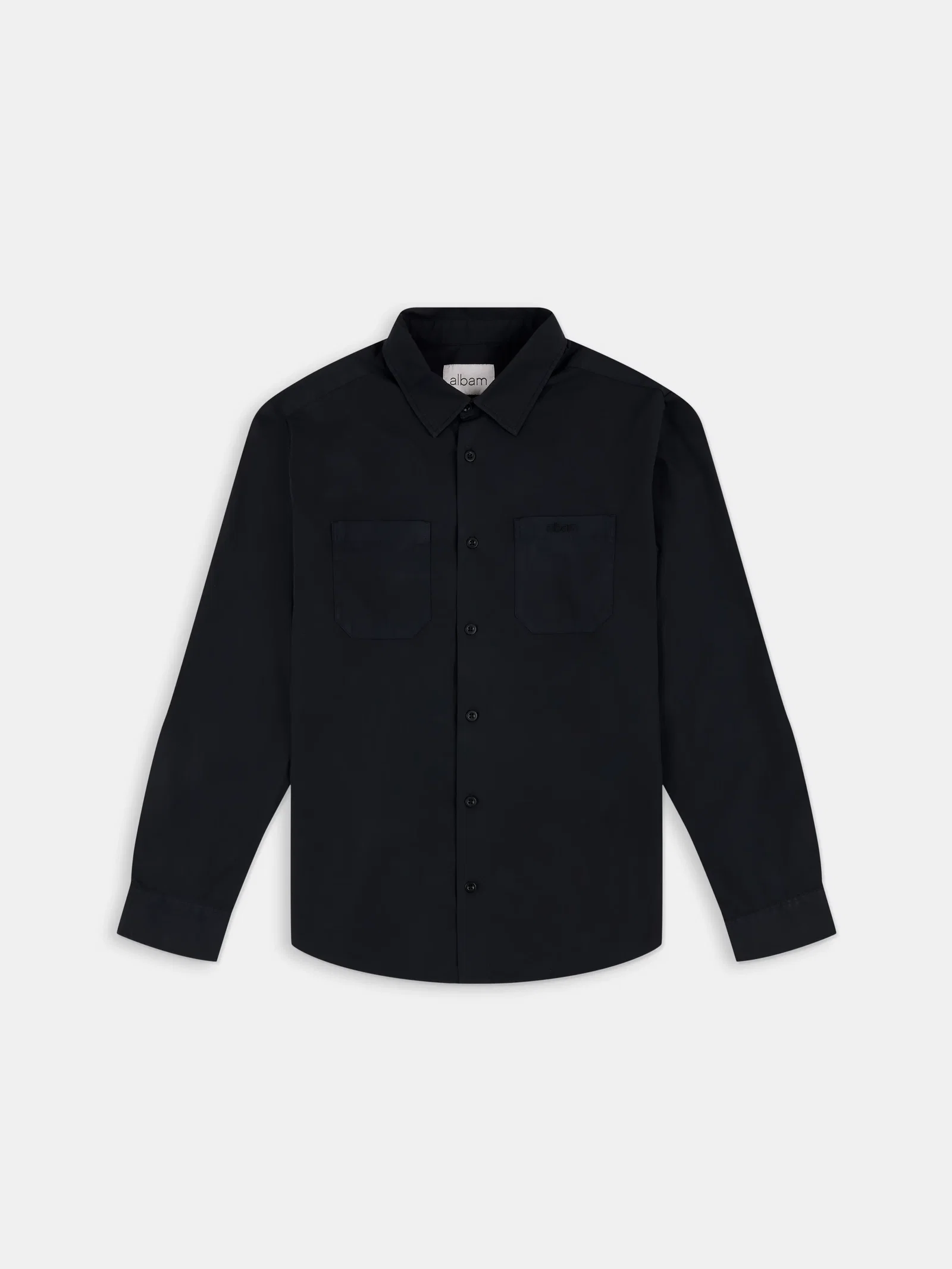Filey Poplin Shirt in Dark Navy