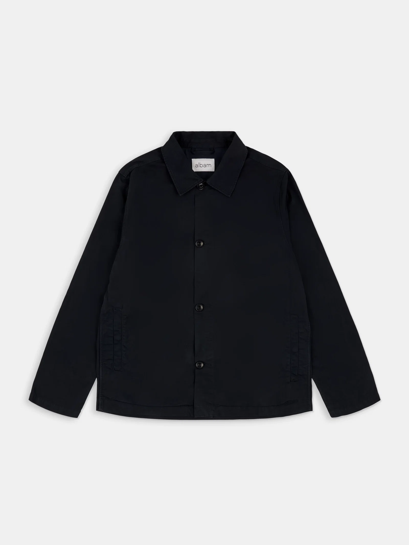 Hatton Cotton Overshirt in Dark Navy