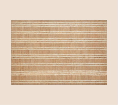 Stripey jute rug