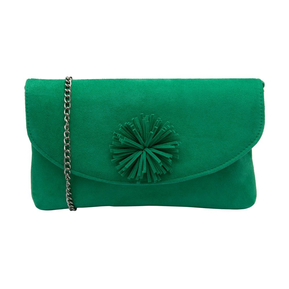 Image of Rose Suede Clutch Bag