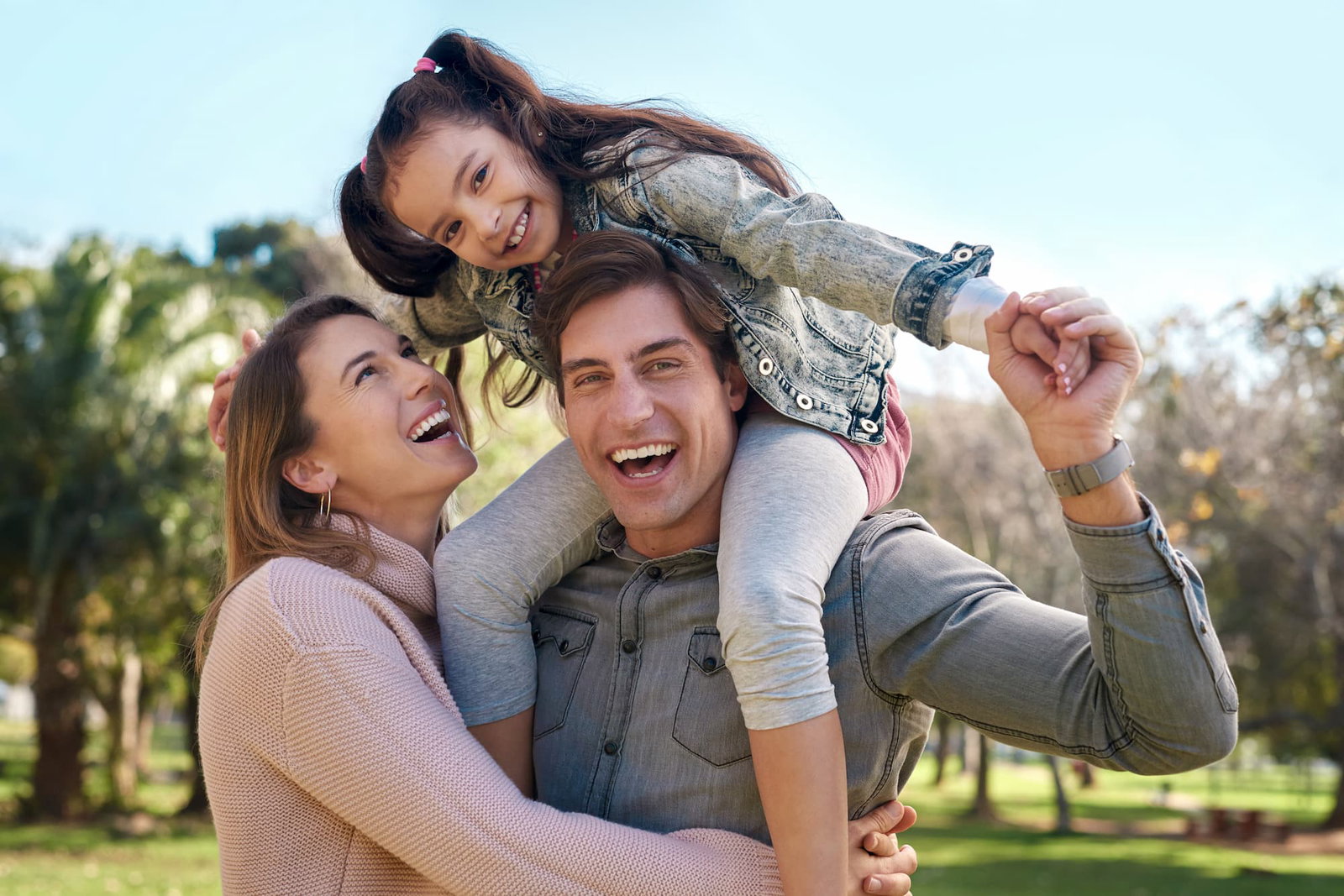 Family Playing outside