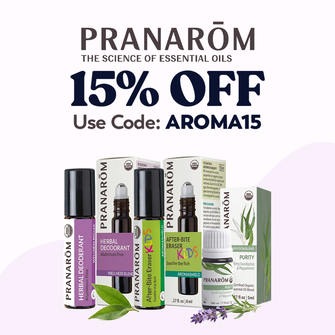 Pranarom products with 15% OFF. Use Code: AROMA15