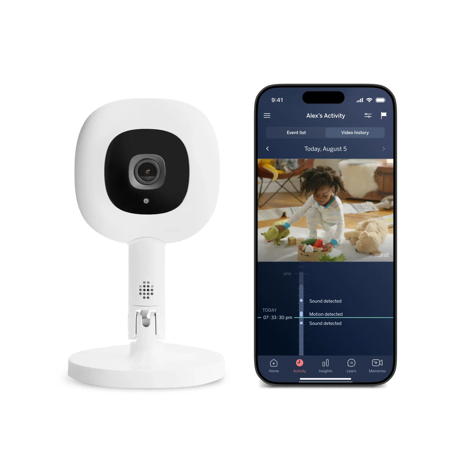 Image of Nanit Pro HD Baby Monitor with Flex Stand