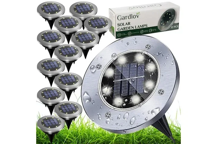 Hagelamper med solcelle 12-pak