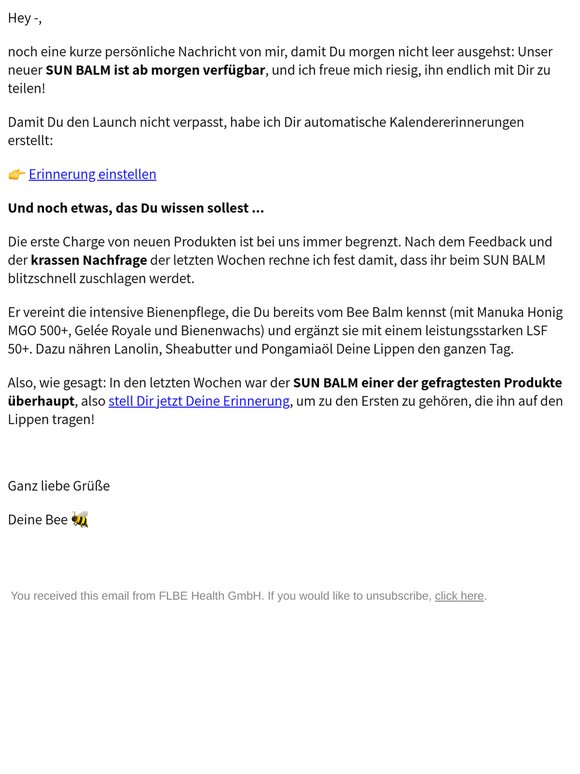 Kleiner Reminder 💛