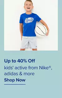Up to 40% off kids active from Nike, adidas and more. Shop now.