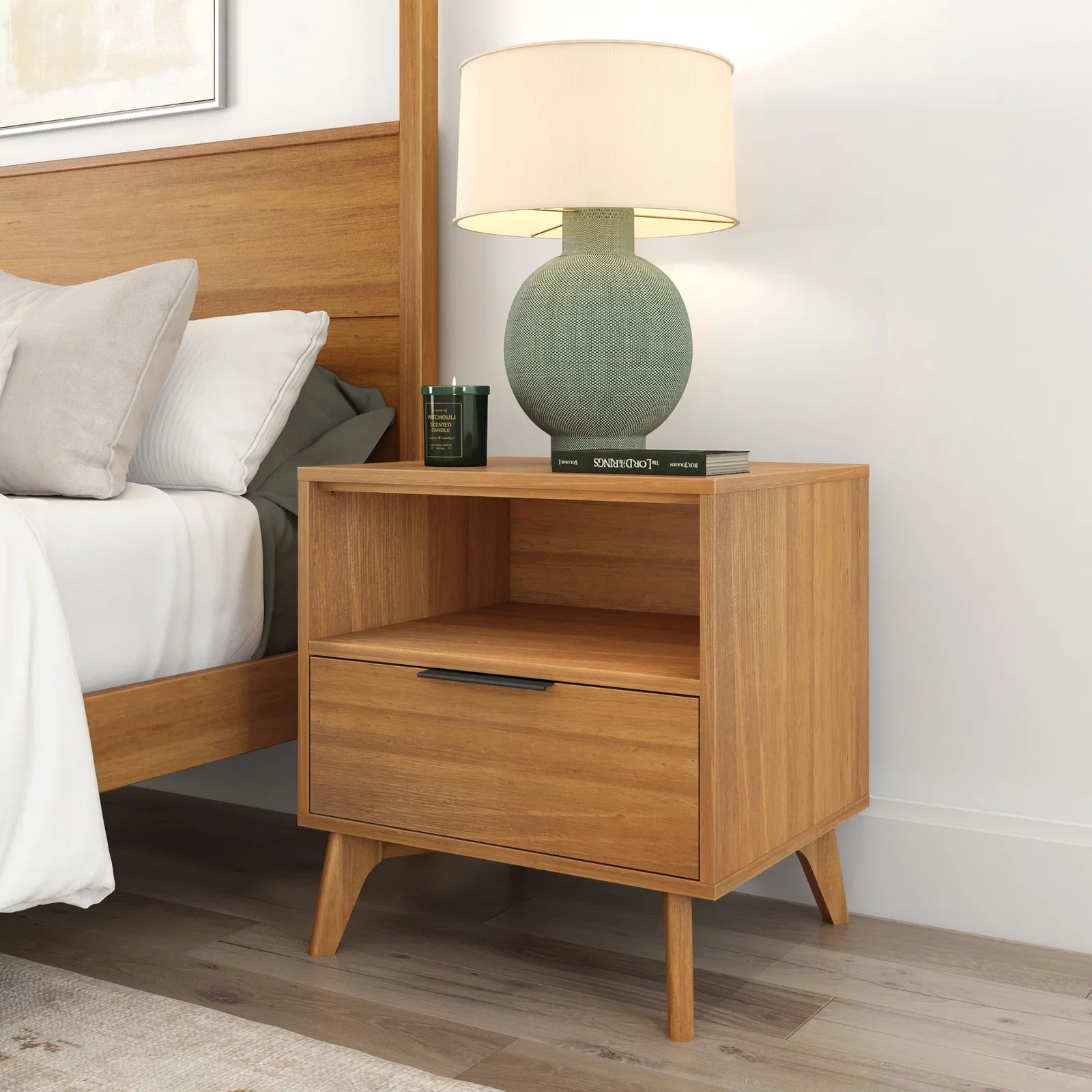 Image of Haven Nightstand with Shelf