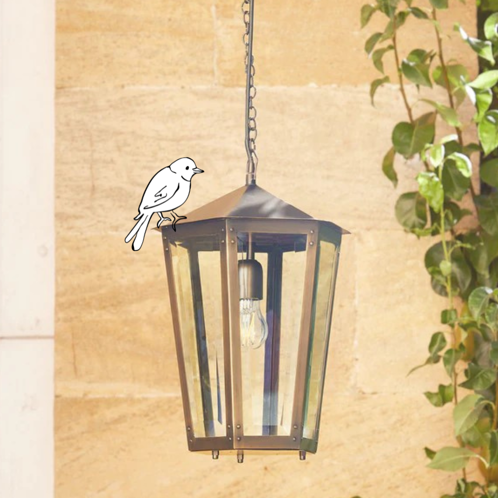 holt outdoor hanging lantern in bronze