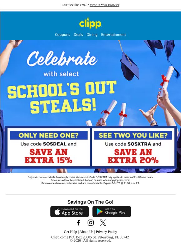 1+1 = EXTRA 20% OFF 🤓