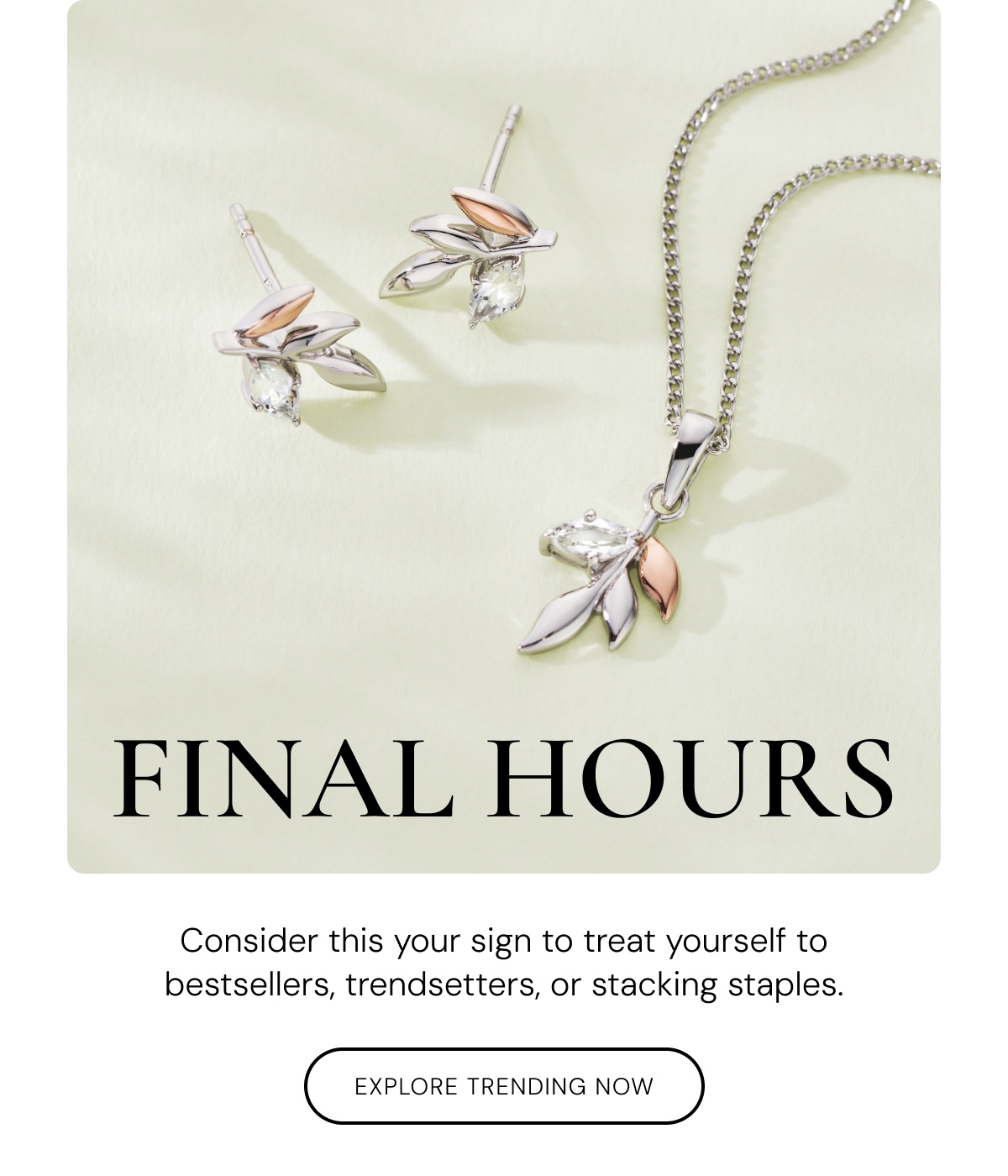 FINAL HOURS - Royal Clogau® Sterling Silver Leaf Jewellery with Topaz