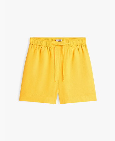 Flag Embroidery Pure Linen Shorts