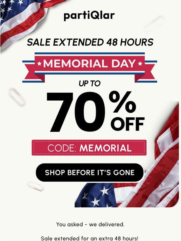 Sale Extended! 🤩