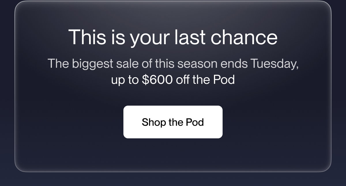 This is your last chance