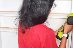 She used the space behind her door for this GENIUS storage hack