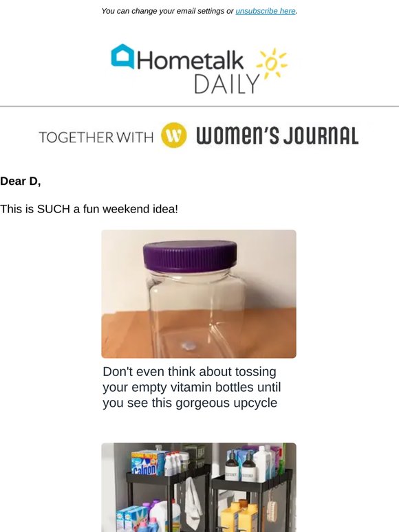 Don't toss your empty vitamin bottles!