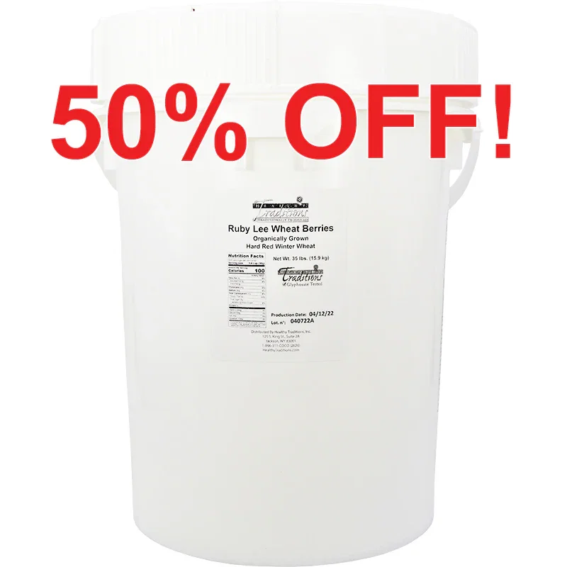 Image of Ruby Lee Wheat Berries - 5 Gallon Life Latch® Screw Top Pail - 35 lb. (Limit of 1)