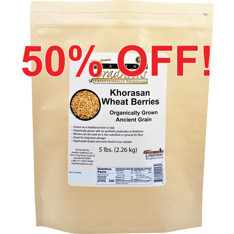 Image of Ancient Grain Khorasan Wheat Berries - 5 lb. Bag