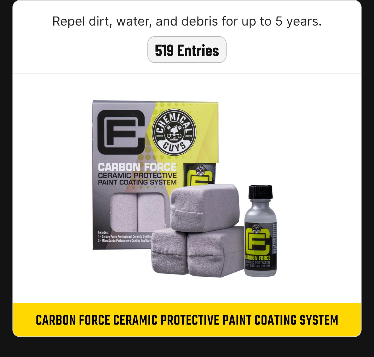 Carbon Force Ceramic Protective Paint Coating System