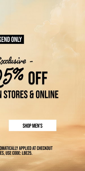 Extra 25% off Shop Men's