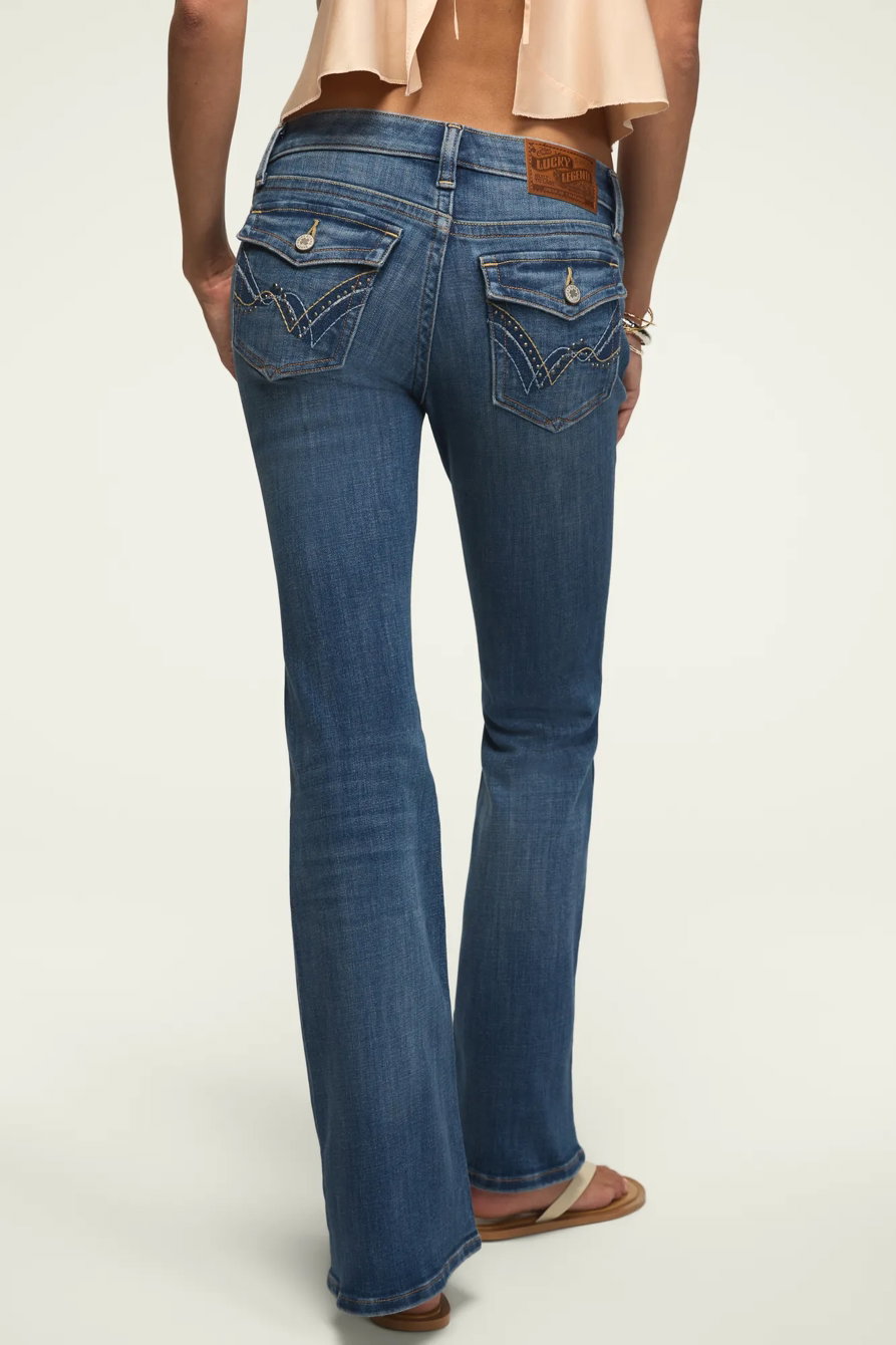 Image of Lucky Brand Low Rise Flare - Women's Pants Denim Flare Flared Jeans in Dance Party Wash