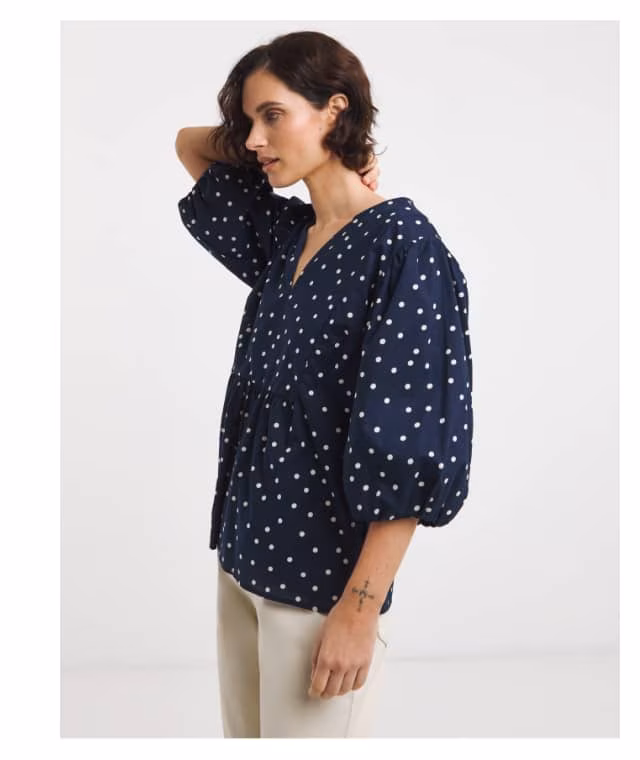V-Neck Puff Sleeve Top