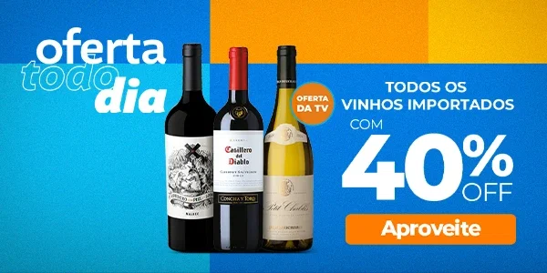 Vinhos Importados com 40% OFF