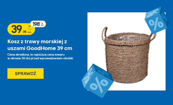 Kosz z trawy morskiej z uszami GoodHome 39 cm