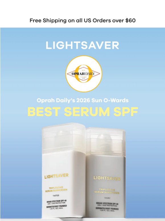 Oprah just named us Best Serum SPF of 2026 ☀️