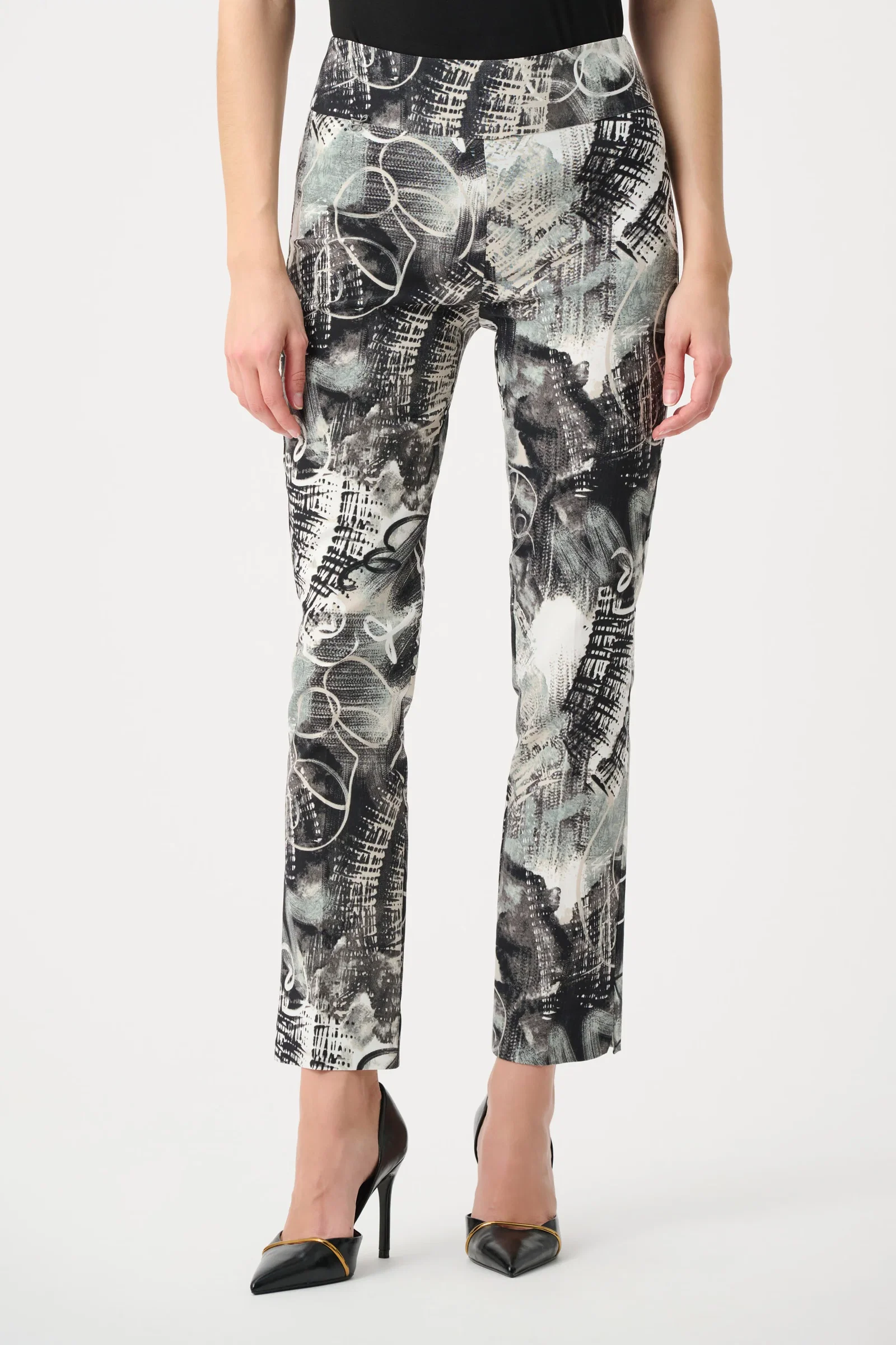 Image of Millennium Abstract Print Pull-On Pants Style 263080
