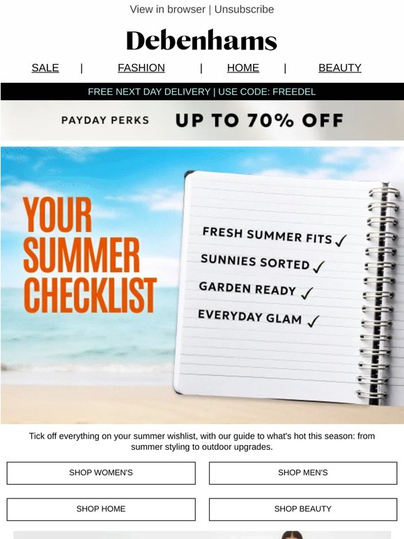 Your Summer Checklist	☀️