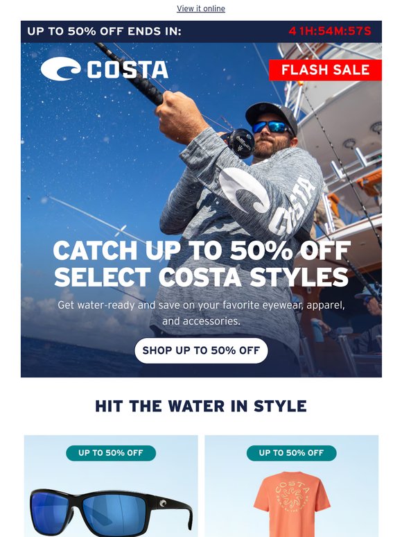 Last Hours: Catch up to 50% OFF Costa