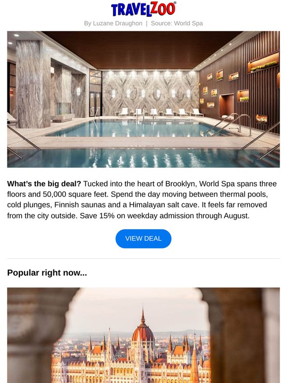 15% off—Brooklyn spa day with thermal pools & saunas