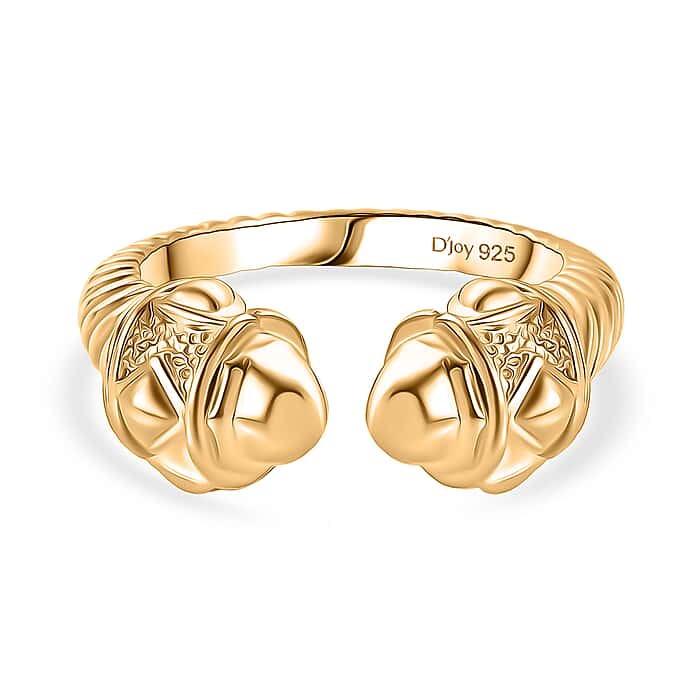 D'joy 18K Yellow Gold Plated Sterling Silver Open Ring