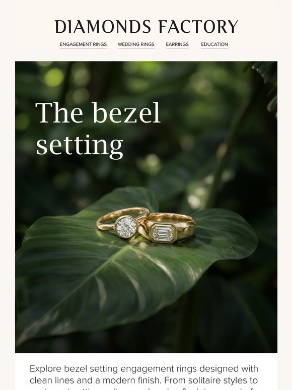 Modern Bezel Rings