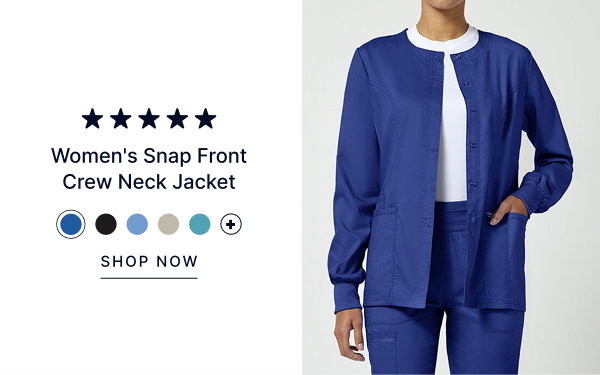 Shop the Snap Front Crew Neck Jacket