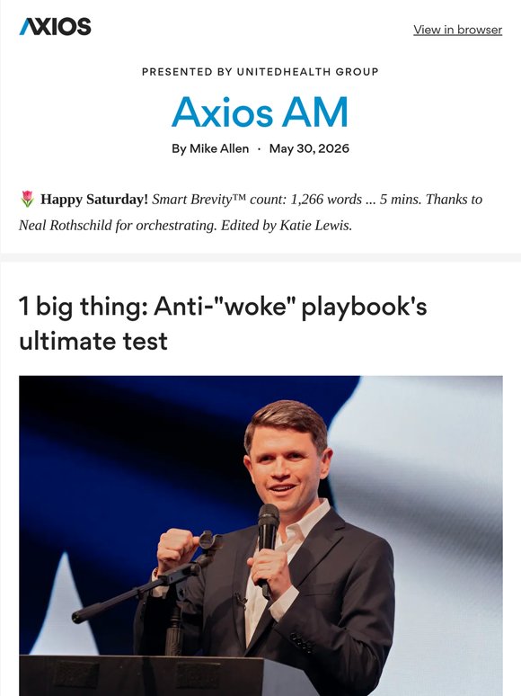 👢 Axios AM: The Texas test
