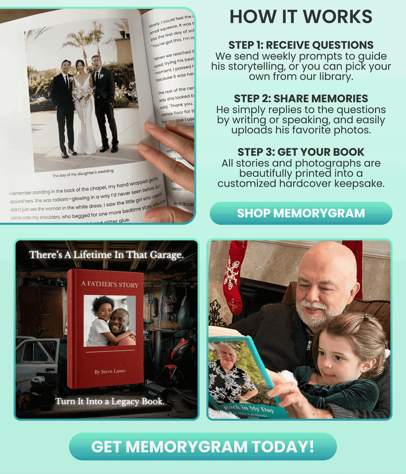 Memorygram Legacy Book/ Turn your life stories into a lasting legacy