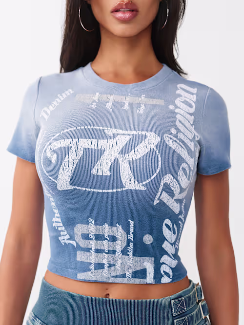 SHOP WASHED CREWNECK RIBBED BABY TEE
