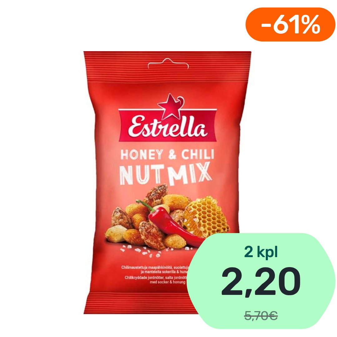 Estrella Honey & Chili Nut Mix pähkinäsekoitus 140g