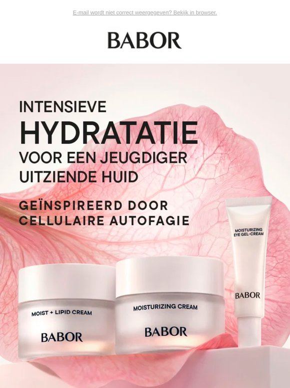 Intensieve hydratatie geïnspireerd op celautofagie