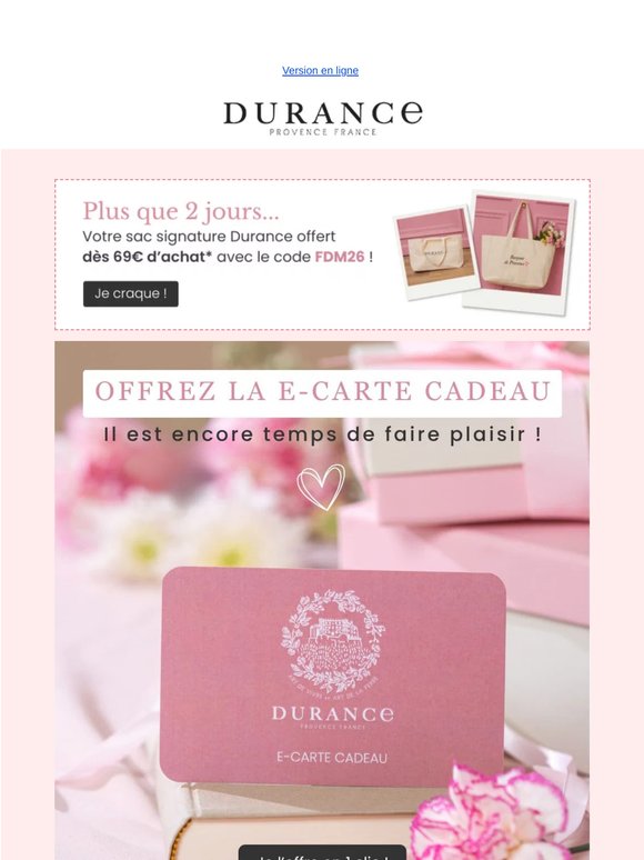 Carte cadeau 💌 il n'est pas trop tard !