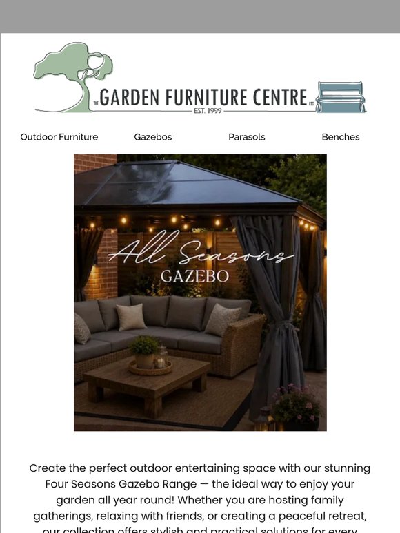 Transform Your Outdoor Space with Our Four Seasons Gazebo Range