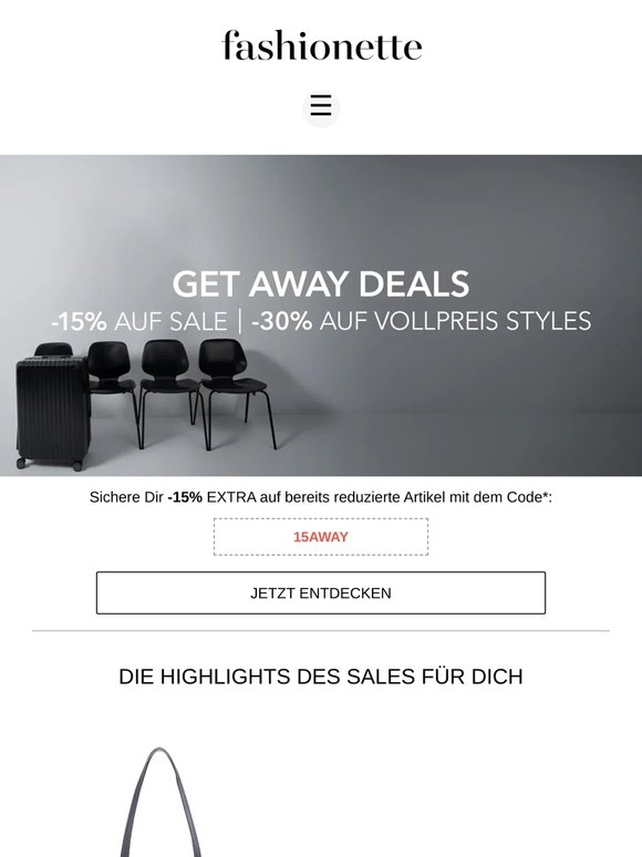 Extra -15% auf Deine Sale Favorites